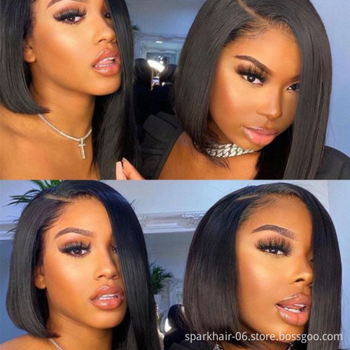 Human Hair Unprocessed Raw Straight Bob Wig Cheap Lace Front Curly Wholesale Bob Lace Wigs,Brazilian Virgin Hair Closure Wig